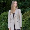Double-Breasted Blazer in Neutral Linen
