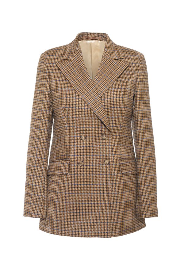 Double-Breasted Blazer in Glen Check - Image 8