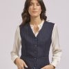 Tailored Waistcoat in Navy Pinstripe