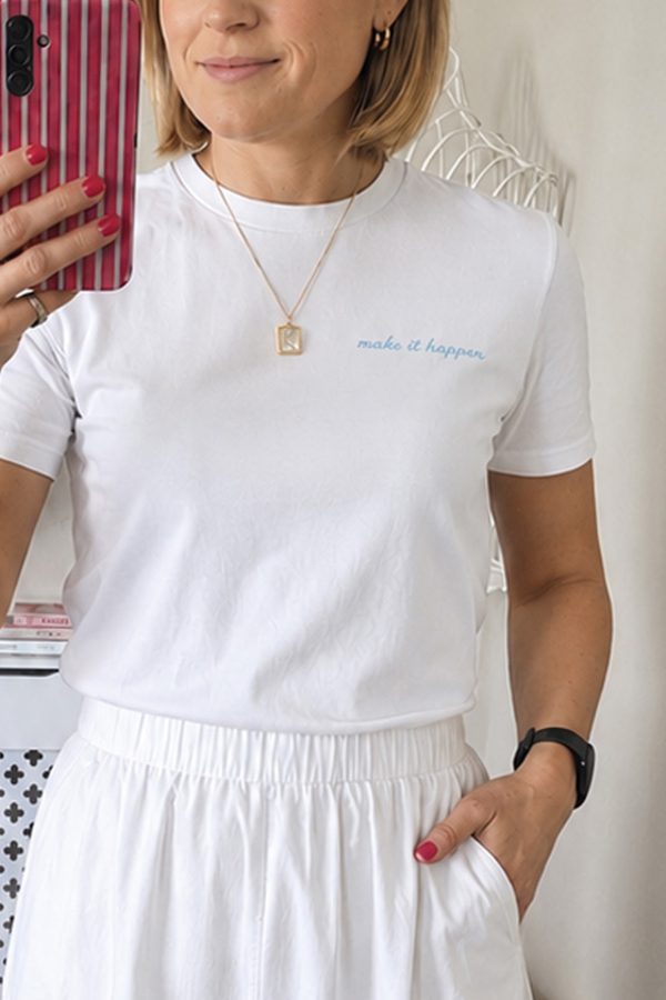 Iconic White T-shirt - make it happen